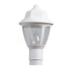 Wave Lighting 204TC-LR12W-WH LED Marlex Park Point Post Light in White